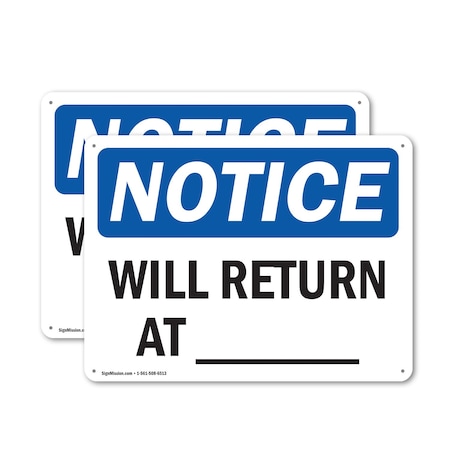 Signmission 18 in W, 12 in H, Aluminum OS-2PACK-NS-A-1218-L-19062